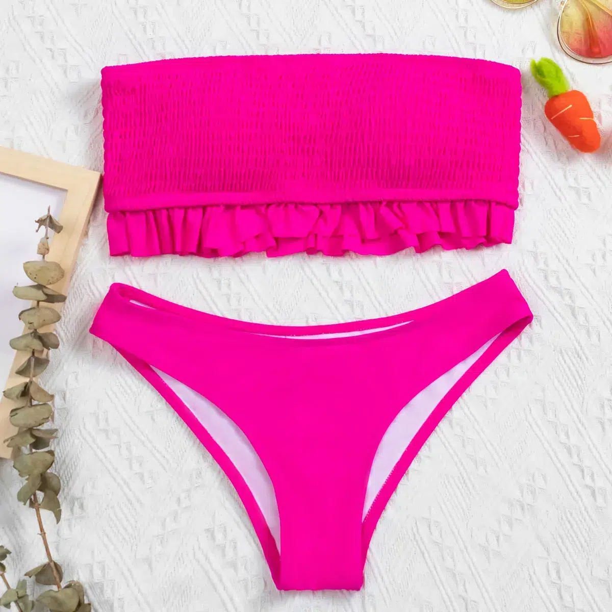 Maillot de Bain Fluo Plissé Maillot de Bain Fluo Plissé