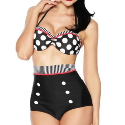 Maillot de Bain Vintage Taille Haute