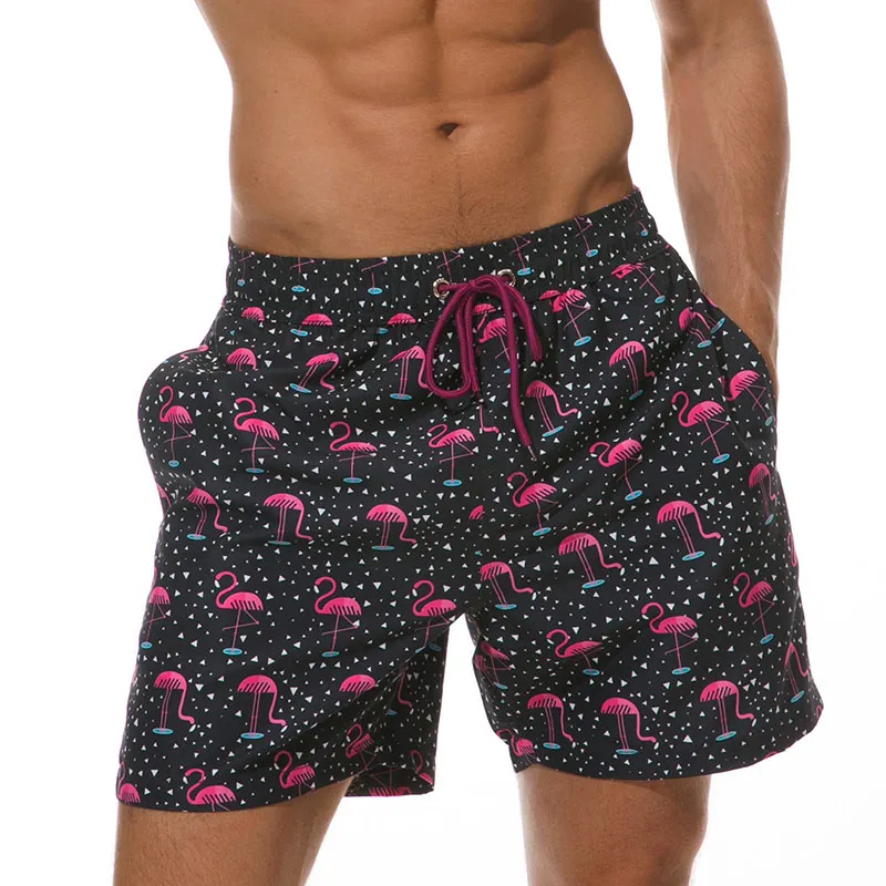 Maillot de Bain Homme Short Imprimé Flamant Maillot de Bain Homme Short Imprimé Flamant