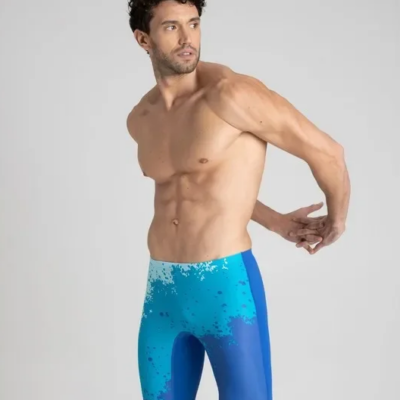 Long Maillot de Bain Homme Bleu