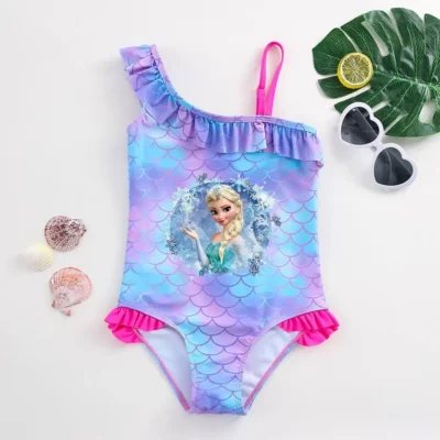 Maillot de Bain Reine des Neiges Élégance Glacée