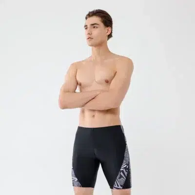 Maillot de Bain Natation Homme Long Noir
