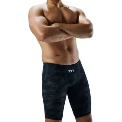 Long Maillot de Bain Homme Noir