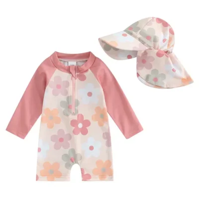 Maillot de Bain Bébé à Motif Fleur Coloré