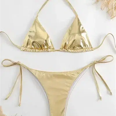 Maillot de Bain Doré Sexy