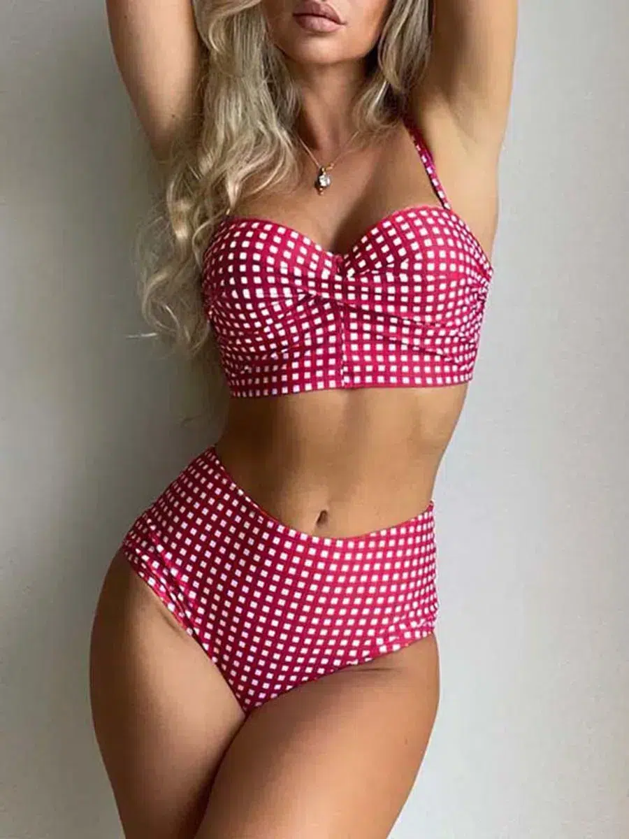 Maillot de Bain Vintage Push-Up Femme Maillot de Bain Vintage Push-Up Femme