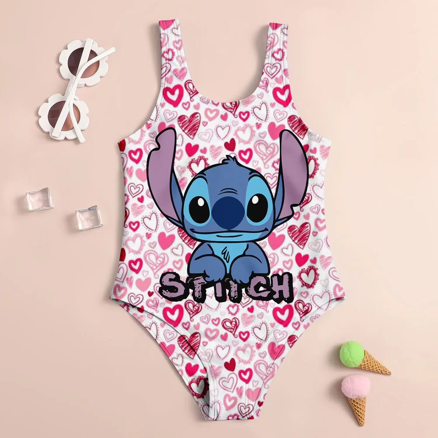 Maillot de Bain Stitch À Petit Cœur Maillot de Bain Stitch À Petit Cœur
