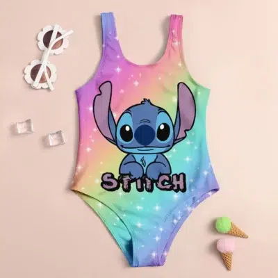 Maillot de Bain Stitch Multicolore Étoilé