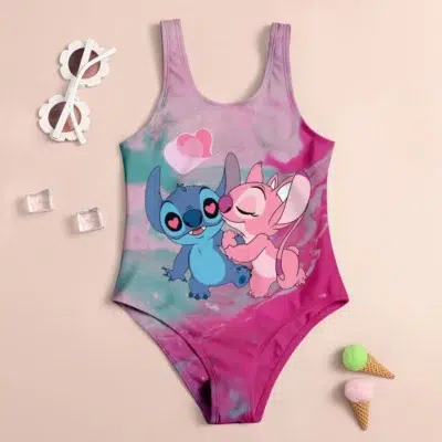 Maillot de Bain Stitch et Angel Multicolore