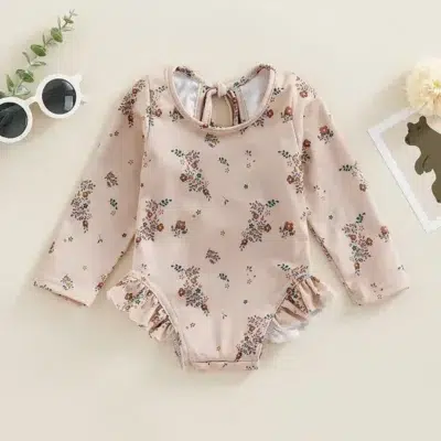 Maillot de Bain Fille Motif Fleur