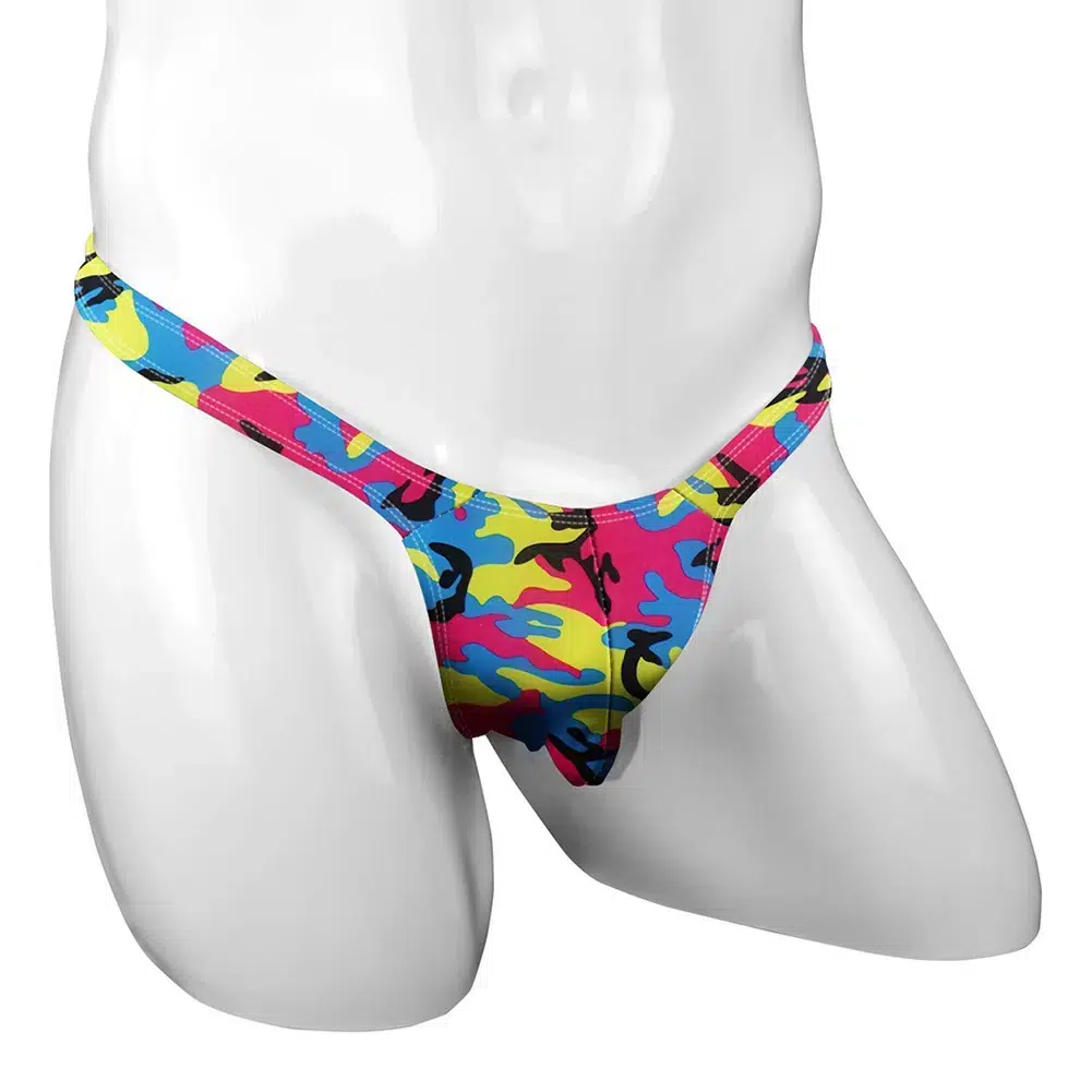String Maillot de Bain Homme Militaire Coloré String Maillot de Bain Homme Militaire Coloré