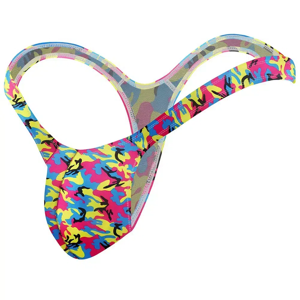 String Maillot de Bain Homme Militaire Coloré String Maillot de Bain Homme Militaire Coloré