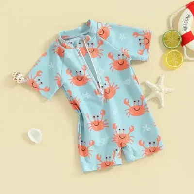 Maillot de Bain Bébé Imprimé Crabe