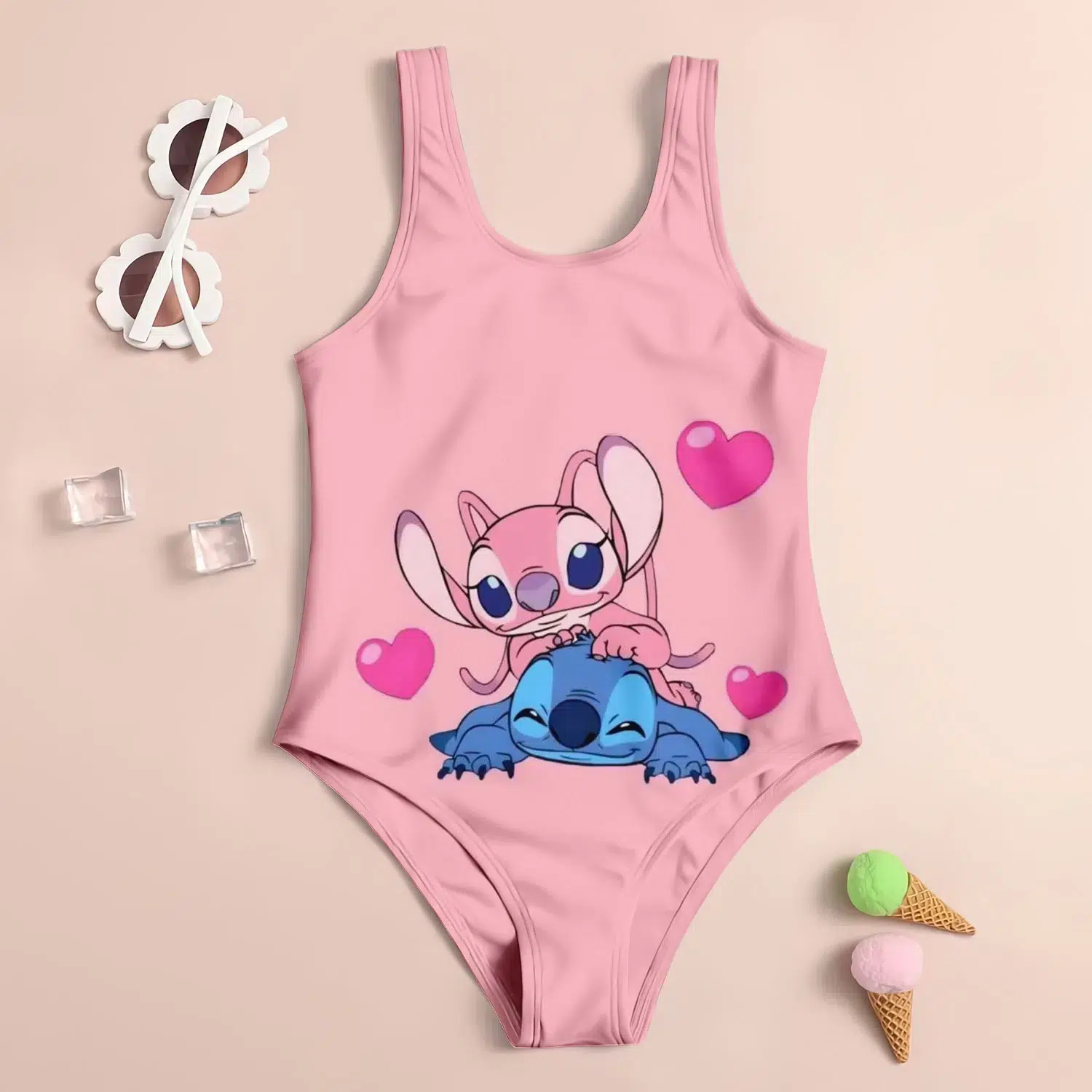 Maillot de Bain Stitch Rose avec Angel Maillot de Bain Stitch Rose avec Angel