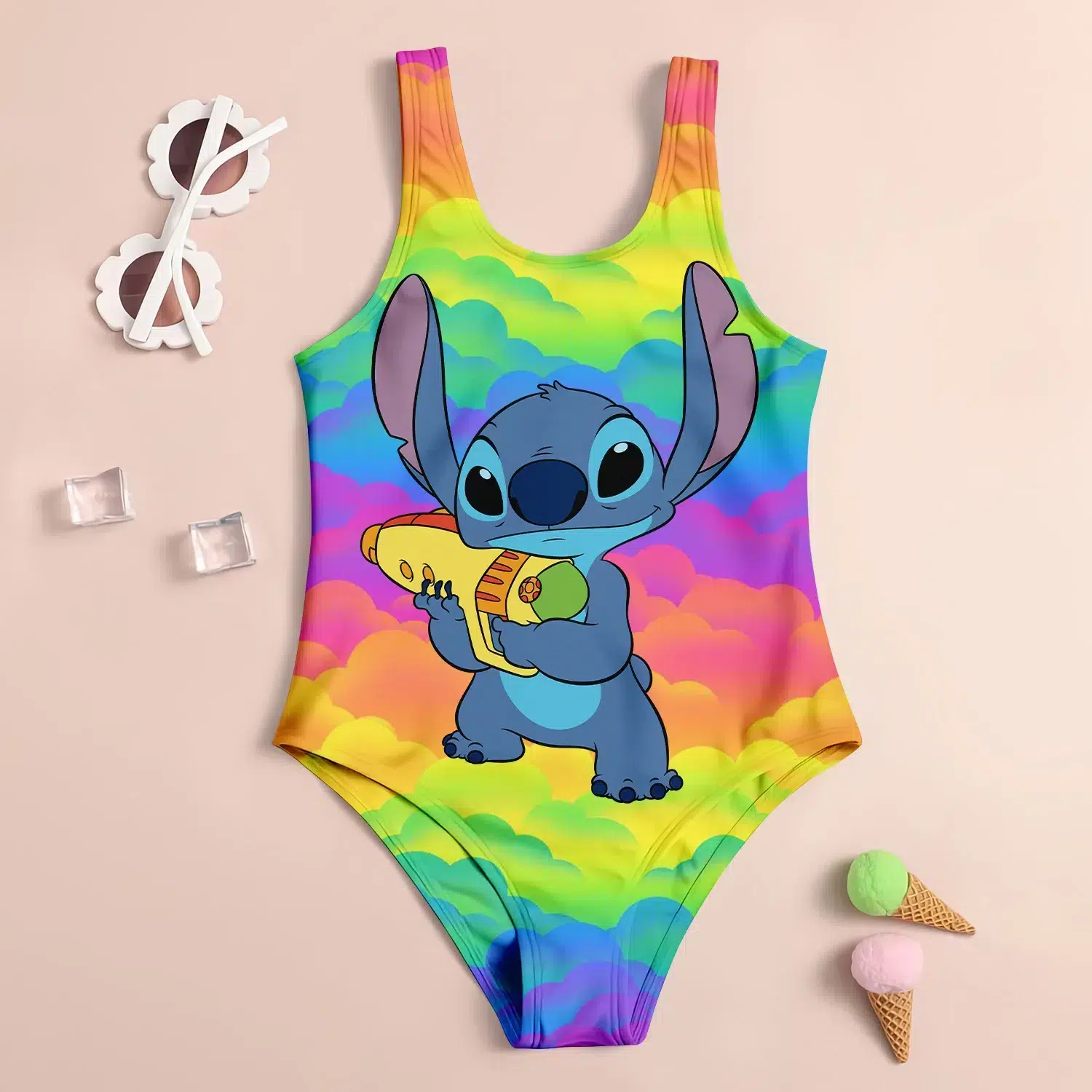 Maillot de Bain Stitch Multicolore Maillot de Bain Stitch Multicolore