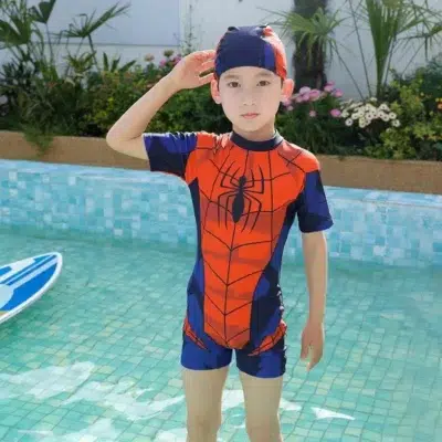 Maillot de Bain Spiderman à Manches Longues