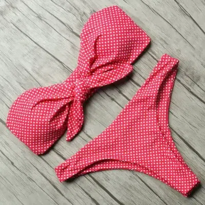 Maillot de Bain Vintage Rouge pour Femme