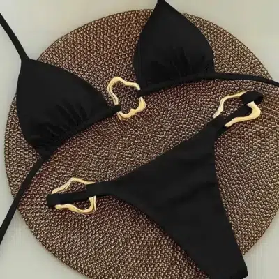 Maillot de Bain Noir String pour femme