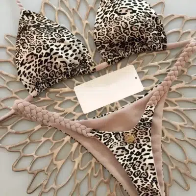 Maillot de Bain String Léopard femme